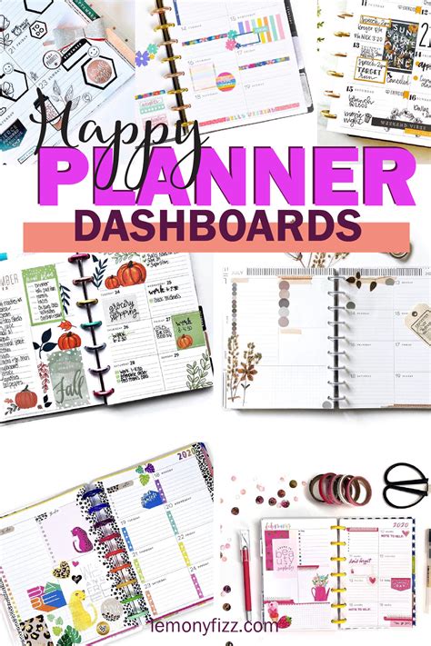 Happy Planner Dashboard Layout Printables