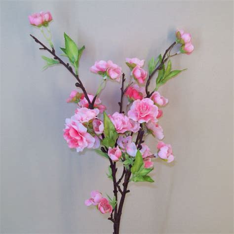 Artificial Cherry Blossom Branch Pink Short Stem 48cm Artificial Flowers