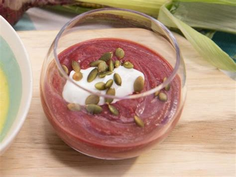 Chilled Beet Soup With Yogurt And Pepitas Recipe Katie Lee Food Network