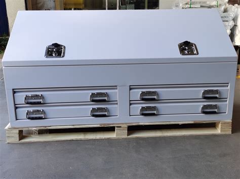 white steel toolbox mm truck box industrial ute box   drawers