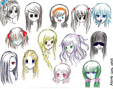 Colour Hair Anime Image Humanoid Sketch