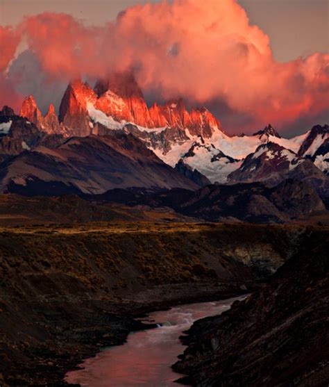 Fitz Roy Fiery Sunrise Patagonia Argentina Photorator