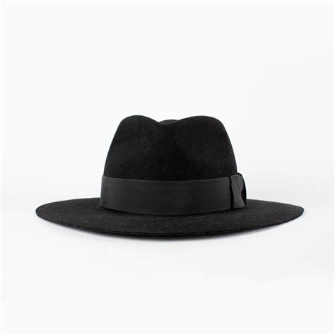 Sombrero Negro Ala Ancha Falcinelli Sombrerería