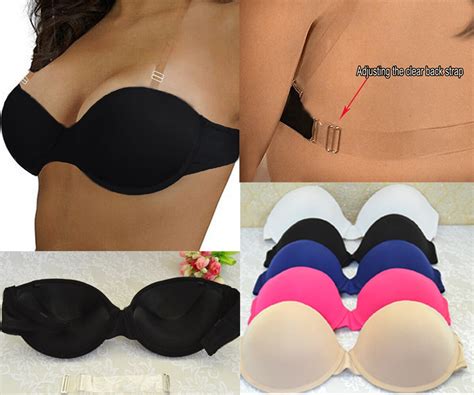 Soutien Gorge Push Up Rembourr Sans Bretelles Pour Femmes Dos Nu