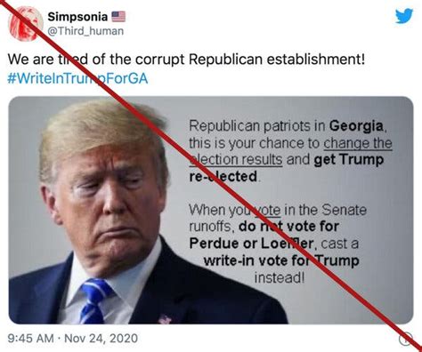 No Trump Cannot Win Georgias Electoral Votes Through A Write In