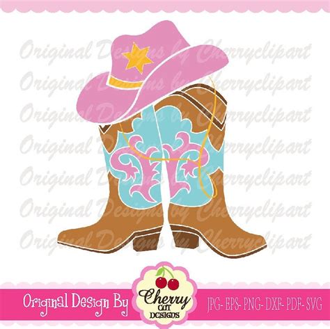 cowgirl boots silhouette svg dxf silhouette and cricut cut etsy