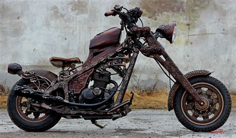 This Is A Motorcycle Made Out Of Mostly Wood Much Of It