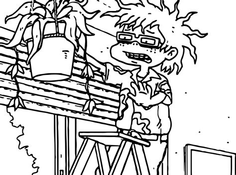 Cool Chuckie Rugrats All Grown Up Flower Coloring Page Flower