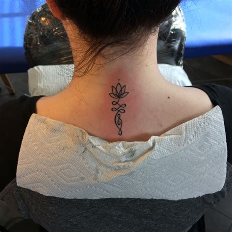 Lotus Flower Tattoo On The Back Of The Neck Back Of Neck Tattoo Best