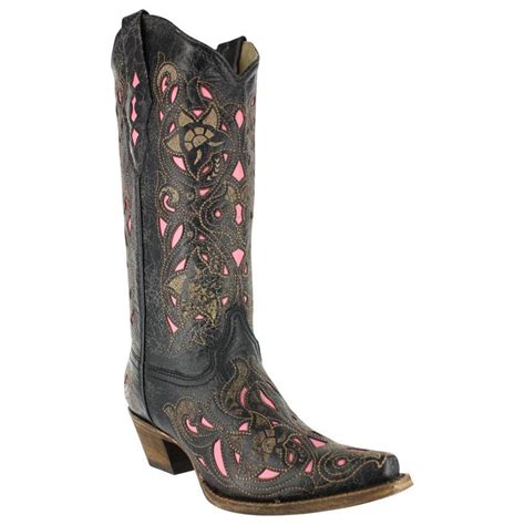 Corral Womens Inlay Snip Toe Western Boots Boots Western Boots