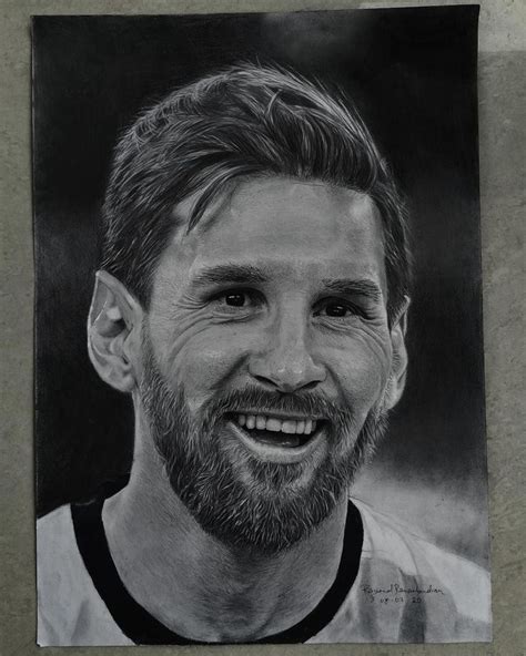 Lionel Messi Pencil Drawing Desenho Realista Desenho Messi