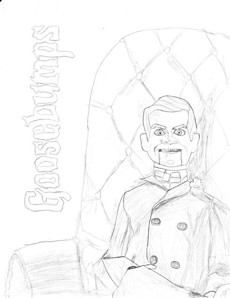 Slappy Goosebumps Coloring Pages Dummy Scary Printable Colorear Para