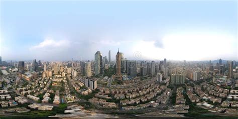 Panorama Of Modern Chinese City Central Business District With High