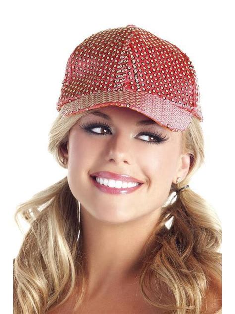 Sequin Baseball Hat Red Hats Lionellanet