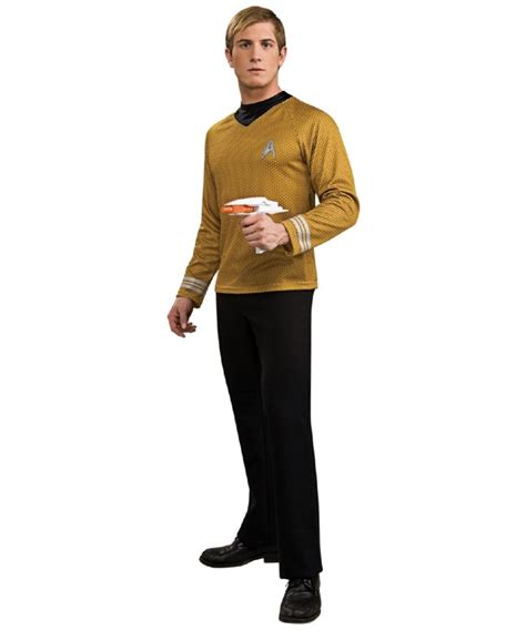 Adult Star Trek Movie Gold Shirt Costume Men Costumes