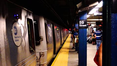 Mta Nyc Subway A Train At 59th Stcolumbus Circle Youtube