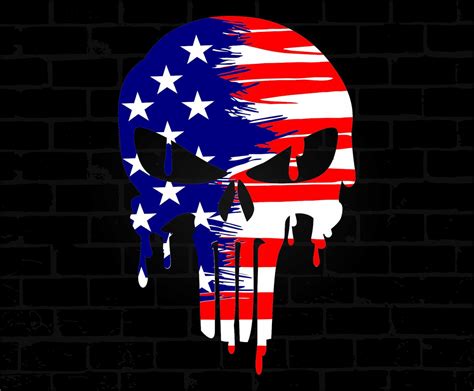 Skull Distressed American Flag Svg Skull Svg 4th Of July Etsy