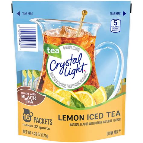 Crystal Light Lemon Iced Tea Naturally Flavored Powdered Drink Mix 16