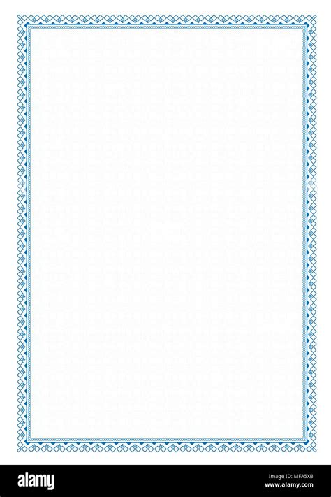 Vector Simple Blue Frame Border With Protective Mesh For Diploma