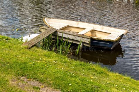 An Old Small Boat Stock Photo Image Of Countryside Cloudy 13027260