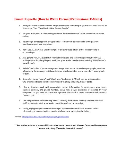 Email Etiquette For Formal And Professional Email Writing