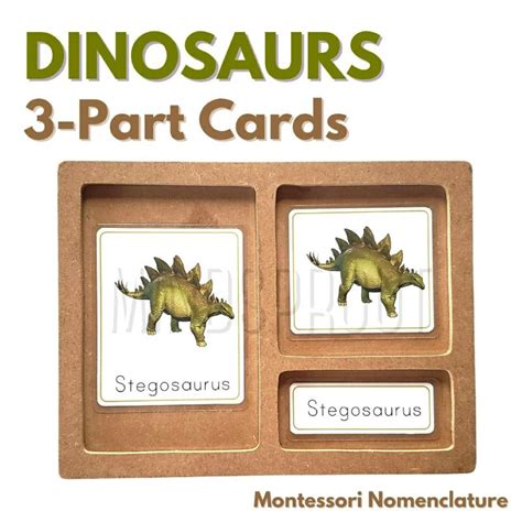 Dinosaurs Montessori Nomenclature Three Part Cards Shopee Philippines