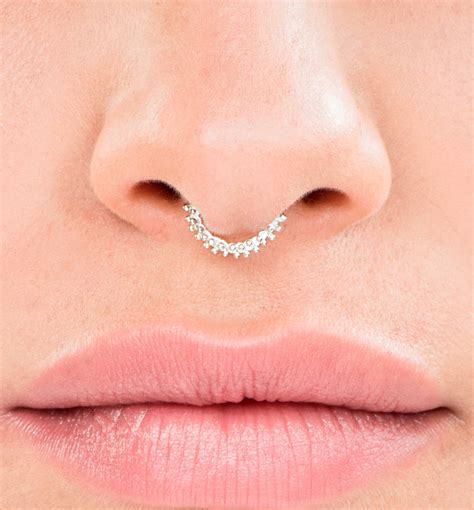 Silver Septum Ring Hippie Septum Septum Jewelry Indian Etsy Israel