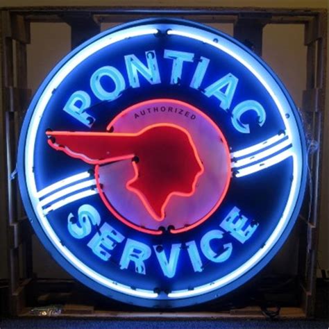 Neonetics Pontiac Service 3 Foot Neon Lighted Sign 9ponbk
