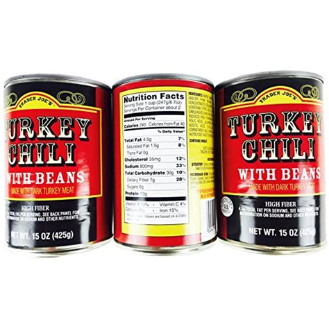 TJ Turkey Chili With Beans Pack Of 3 Walmart Com