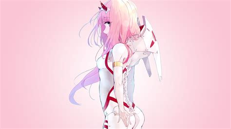 Perfect screen background display for desktop, iphone, pc, laptop, computer, android phone, smartphone, imac, macbook, tablet, mobile device. Zero Two in White Suit (Darling in the FranXX) (1920x1080 ...