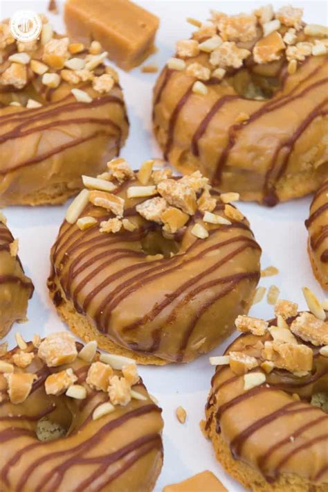 Caramel Doughnuts Tasty Baked Doughnuts With A Sticky Caramel Glaze