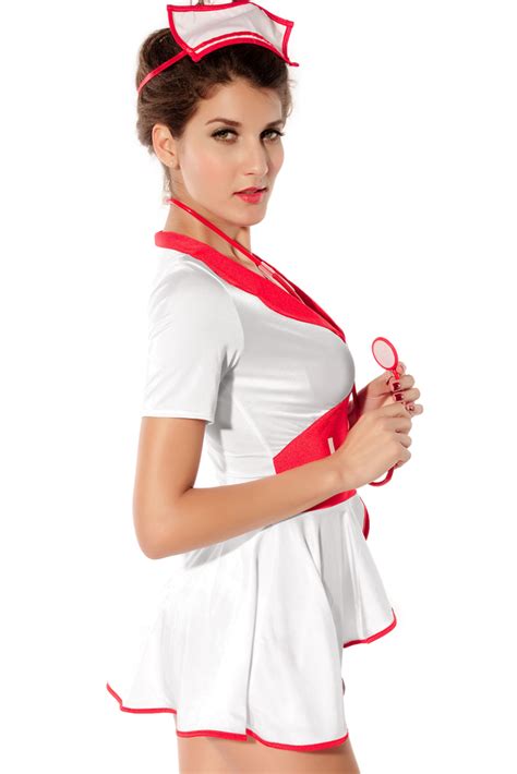 Fashion Care 2u L1245 Sexy White Nurse Costume Lingerie Sleepwear