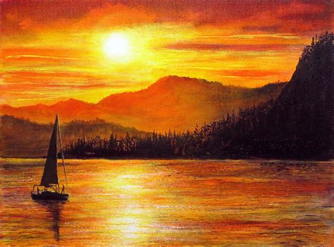 Italian Sunset Painting By Ann Marie Bone