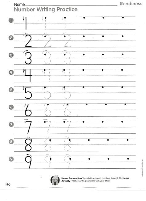 Writing Numbers Left Worksheet