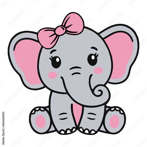 Elephant Svg Elephant Girl Svg Baby Elephant Svg Elephant Cute Baby