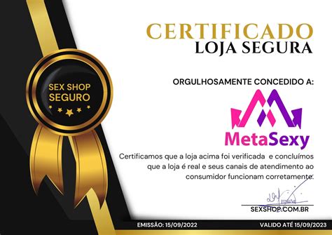 Certificado Meta Sexy Sex Shop