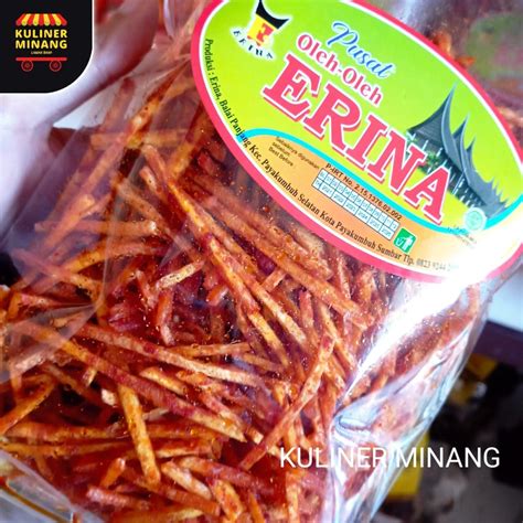 Sanjai Lidi Balado Erina Oleh Oleh Asli Cemilan Kampung Makanan Khas