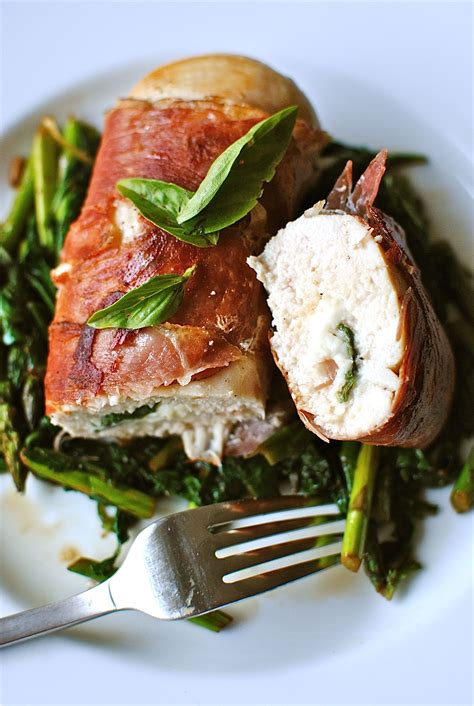 Prosciutto Wrapped Chicken Stuffed With Basil And Cheese Bev Cooks