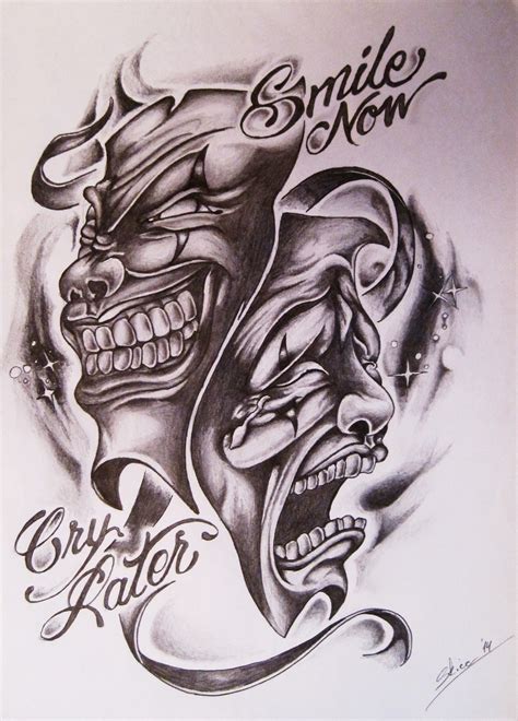 Https://techalive.net/tattoo/free Laugh Now Cry Later Tattoo Designs