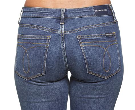 Calvin Klein Jeans Womens Mid Rise Malibu Skinny Jeans Classic Blue