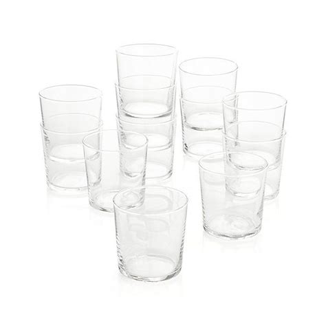Bodega 12 Oz Glasses Set Of 12 Reviews Crate And Barrel Crate And Barrel Glasses Glass Set
