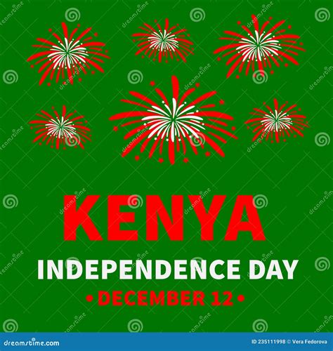 Kenya Independence Day Typography Poster National Holiday Celebrate On