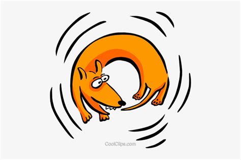 Download Dog Chasing His Tail Royalty Free Vector Clip Art Illustration