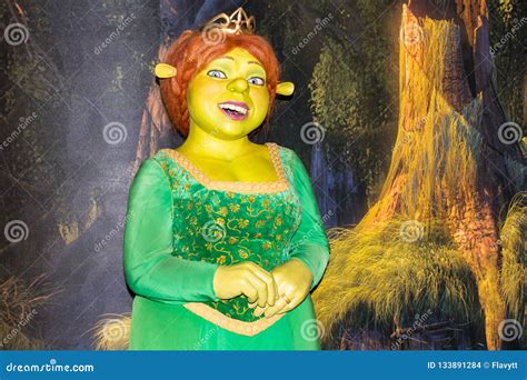Shrek And Fiona Wax Statue At Madame Tussauds Wax Museum At Icon Park In