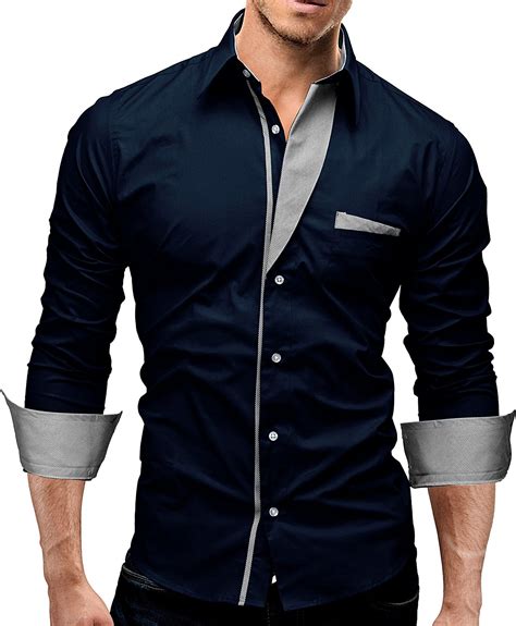 Brand 2018 Fashion Male Shirt Long Sleeves Tops Slim Casual Striped
