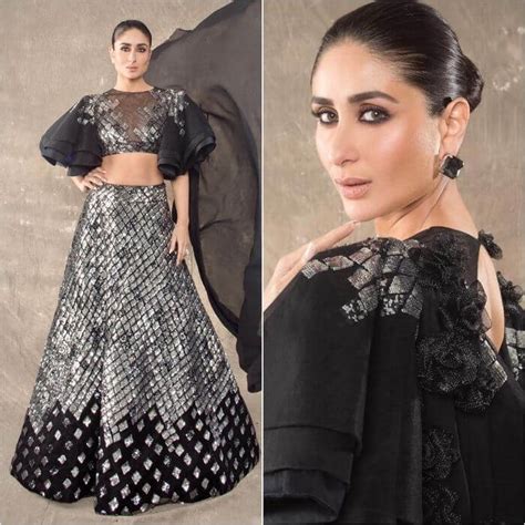 Kareena Kapoor Khan Wears Black Manish Malhotra Lehenga K4 Fashion