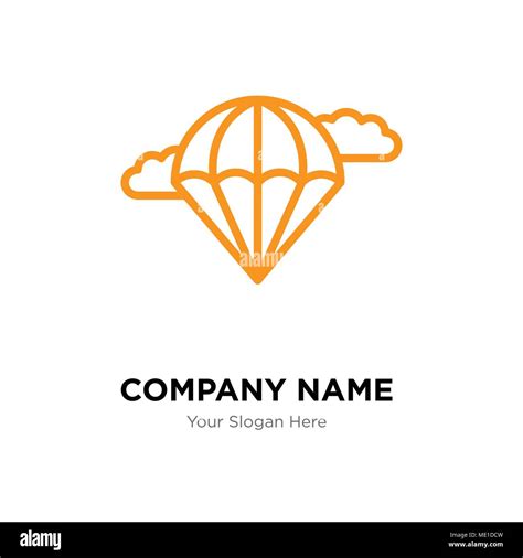 Parachute Company Logo Design Template Business Corporate Vector Icon