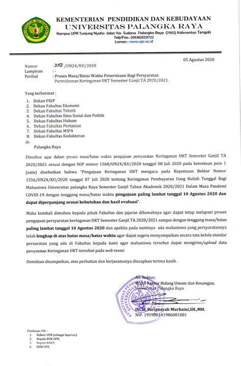 Proses Masa/Batas Waktu Penerimaan Bagi Persyaratan Permohonan