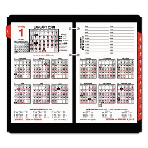 At A Glance Burkharts Day Counter Desk Calendar Refill 4 12 X 7 38