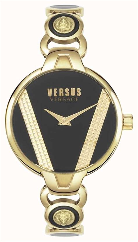 Versus Versace | Saint Germain | Gold Tone Stainless Steel | Black Dial ...